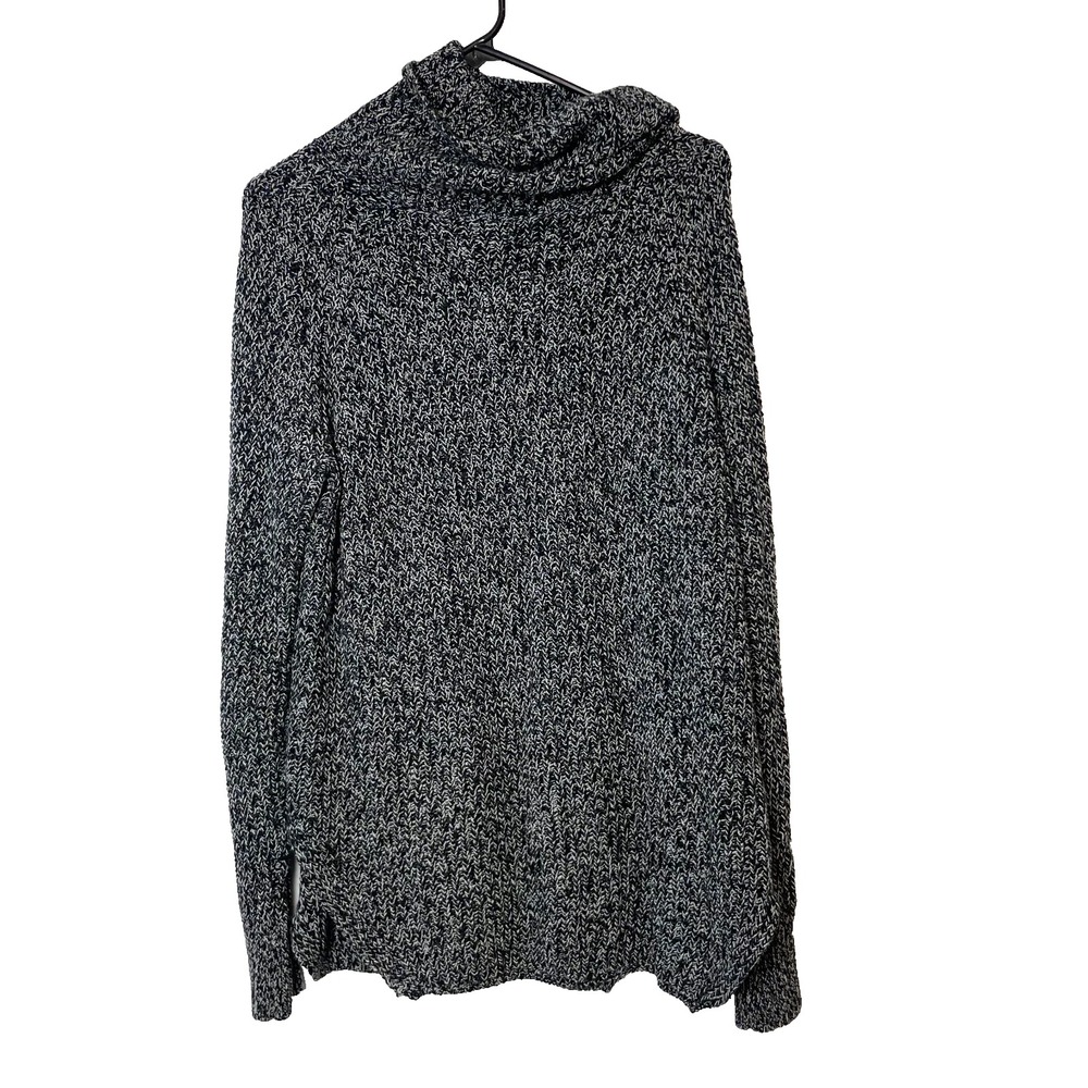 Silence Noise Long Sleeve Knit Pullover Sweater Womens L Black‎ White Turtleneck